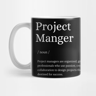 Project Manager Definition Project Management Gift Present Mug